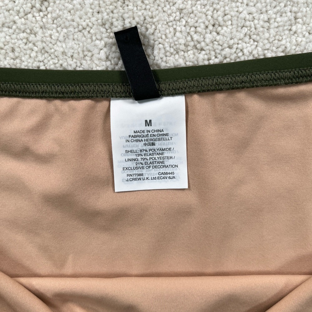 J Crew Bikini Set High Rise Bottoms M Underwire Top 34C Olive Green NWOT - Picture 10 of 12